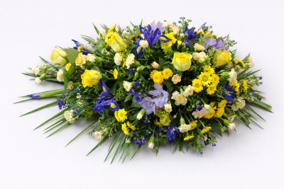 Single Ended Spray - Single ended traditional spray of fresh flowers in colours chosen for a lady or a gentleman.